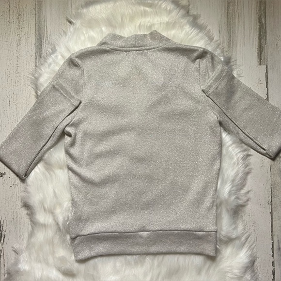 NWT Banana Republic Gray Lurex Knit Wrap Size XS - Picture 3 of 4